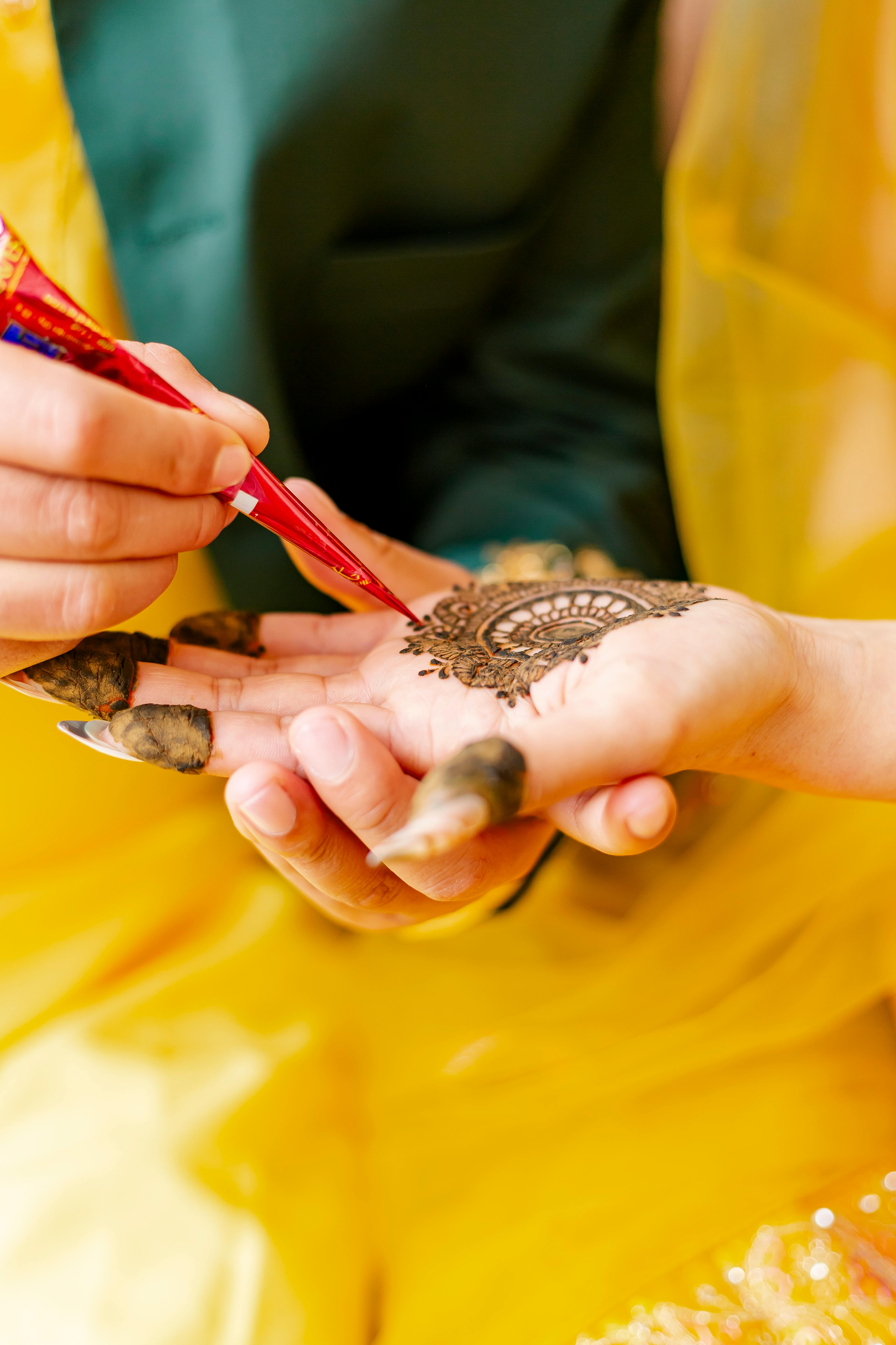 Assortment of Indian beauty products, including shampoo, hair oil, henna, and more